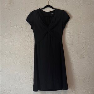 Banana Republic -  100% Silk Black Sheath Dress V-Neck Short Sleeve - Size 6